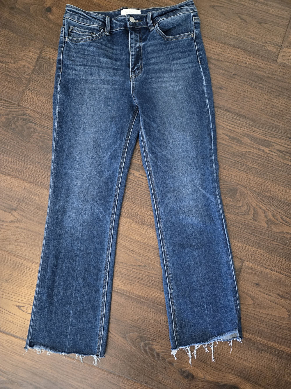 VERVET Inspirational High Rise Raw Step Hem Kick Flare Size 29